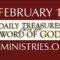 February 1 -Daily Treasures Ministries