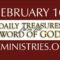 February 10 -Daily Treasures Ministries