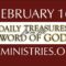 February 16 -Daily Treasures Ministries