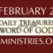 February 2 -Daily Treasures Ministries