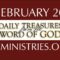 February 20 -Daily Treasures Ministries