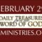 February 29 -Daily Treasures Ministries