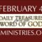 February 4 -Daily Treasures Ministries