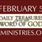 February 5 -Daily Treasures Ministries