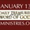 January 13 -Daily Treasures Ministries