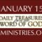 January 15 -Daily Treasures Ministries