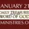 January 21 -Daily Treasures Ministries