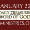 January 22 -Daily Treasures Ministries