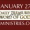 January 27 -Daily Treasures Ministries