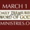 March 1 -Daily Treasures Ministries