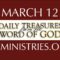 March 12 -Daily Treasures Ministries