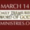 March 14 -Daily Treasures Ministries