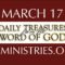 March 17 -Daily Treasures Ministries