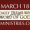 March 18 -Daily Treasures Ministries