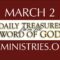 March 2 -Daily Treasures Ministries