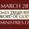 March 28 -Daily Treasures Ministries