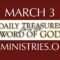 March 3 -Daily Treasures Ministries