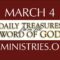 March 4 -Daily Treasures Ministries