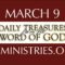 March 9 -Daily Treasures Ministries