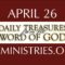 April 26 -Daily Treasures Ministries