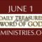 June 1 -Daily Treasures Ministries