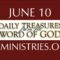 June 10 -Daily Treasures Ministries