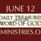 June 12 -Daily Treasures Ministries