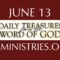 June 13 -Daily Treasures Ministries