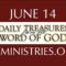 June 14 -Daily Treasures Ministries