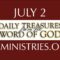 July 2 -Daily Treasures Ministries