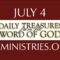 July 4 -Daily Treasures Ministries