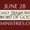 June 28 -Daily Treasures Ministries