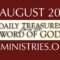 August 20 -Daily Treasures Ministries