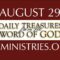 August 29 -Daily Treasures Ministries