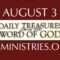 August 3 -Daily Treasures Ministries