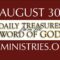 August 30 -Daily Treasures Ministries