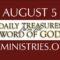 August 5 -Daily Treasures Ministries