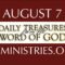 August 7 -Daily Treasures Ministries