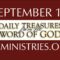 September 10 -Daily Treasures Ministries