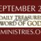 September 20 -Daily Treasures Ministries