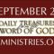 September 23 -Daily Treasures Ministries