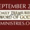 September 24 -Daily Treasures Ministries