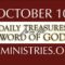 October 10 -Daily Treasures Ministries