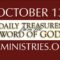 October 13 -Daily Treasures Ministries