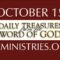 October 15 -Daily Treasures Ministries