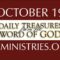 October 19 -Daily Treasures Ministries