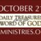 October 21 -Daily Treasures Ministries