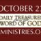 October 23 -Daily Treasures Ministries