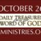 October 26 -Daily Treasures Ministries