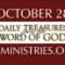 October 28 -Daily Treasures Ministries